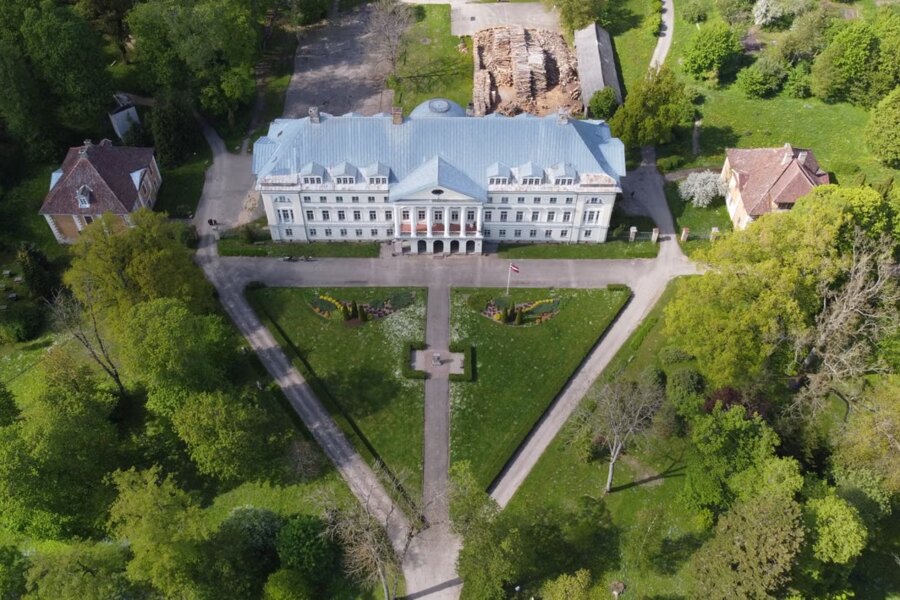 Manor house from above